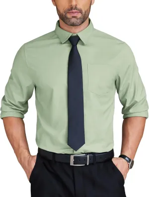 COOFANDY Mens Dress Shirts Long Sleeve Wrinkle Free Button Down Shirts Formal Business Shirt