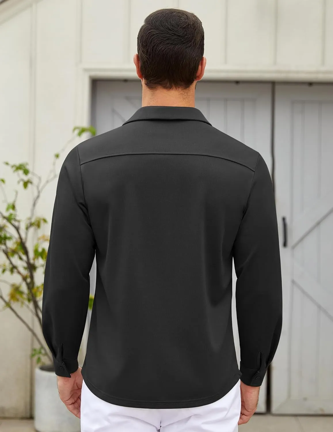 COOFANDY Men's Long Sleeve Button Down Wrinkle Free Shirt Casual Untucked Stretch Dress Shirts