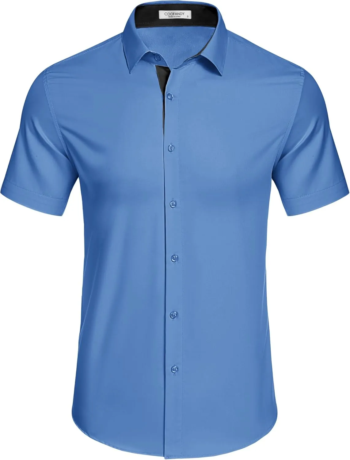 COOFANDY Men's Wrinkle Free Business Dress Shirts Short Sleeve Button Down Shirts