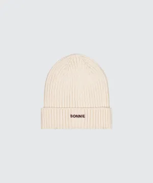 Cotton Knit Beanie - Off White