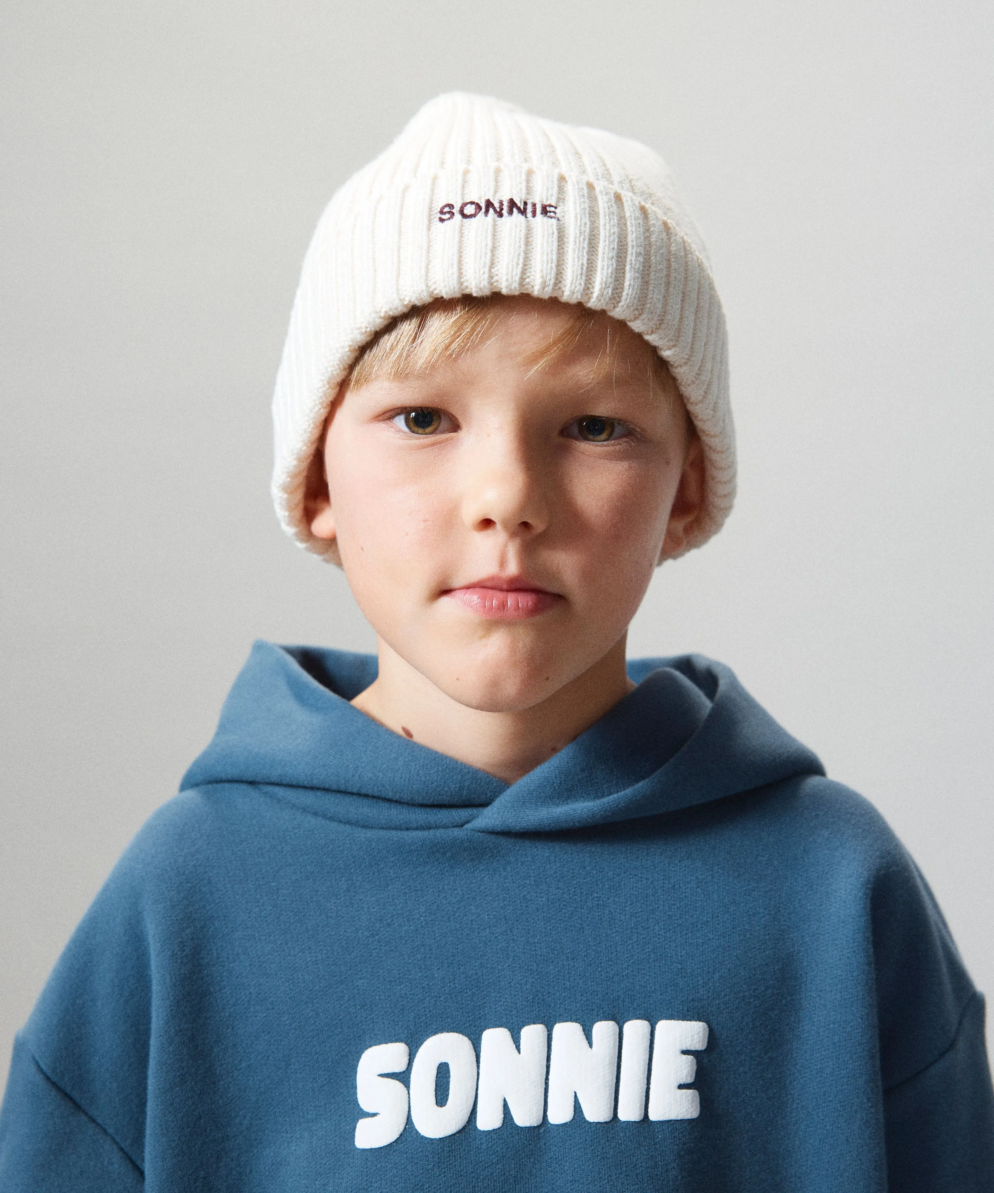 Cotton Knit Beanie - Off White