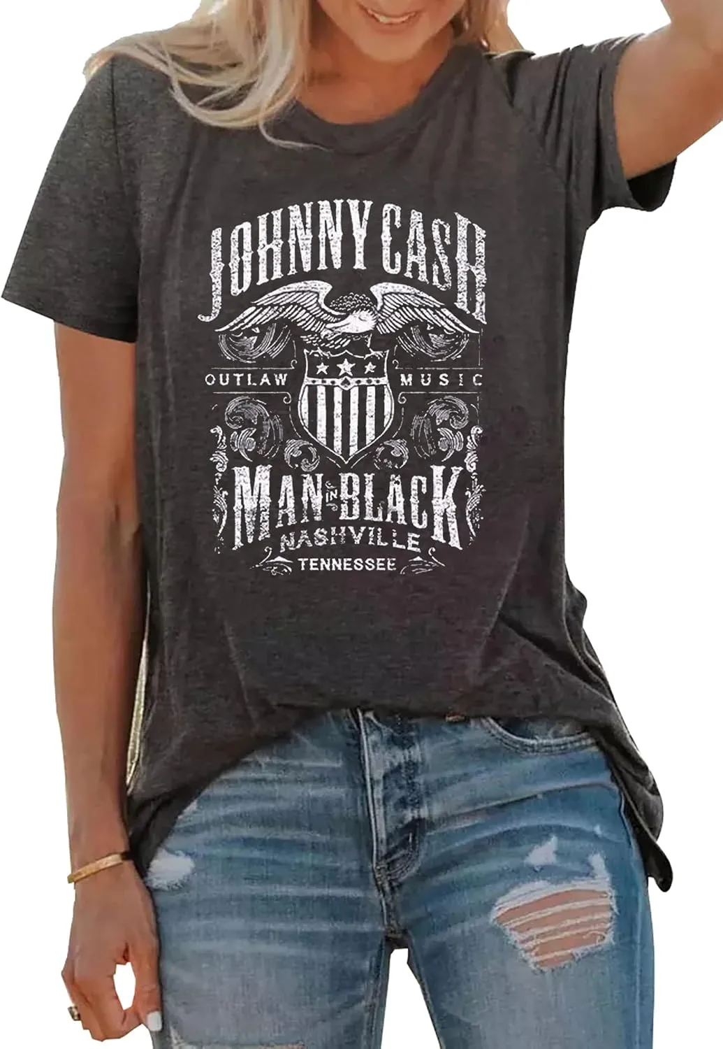 Country Music Tshirt for Women Vintage Nashville Tennessee Graphic Shirts Music Lovers Summer Vacation Top Shirt Tee