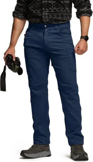 CQR Men's Cool Flex Tactical Pants, Water Resistant Lightweight Stretch Cargo Work Hiking Pants