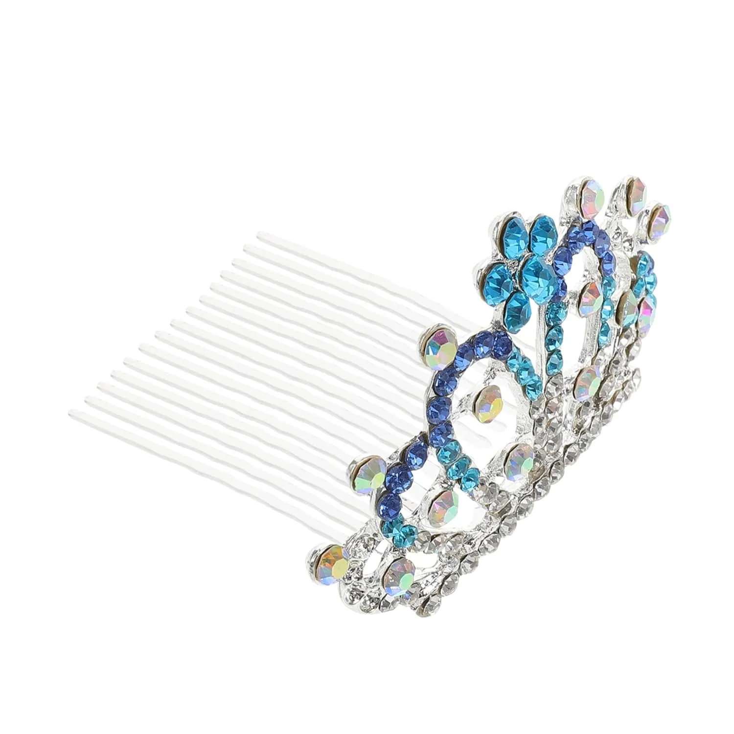 Crystal Rhinestone Princess Crown Headband Hair Accessory for Women for Bridal Weddings Prom Birthdays and Flower Girl Hairstyles