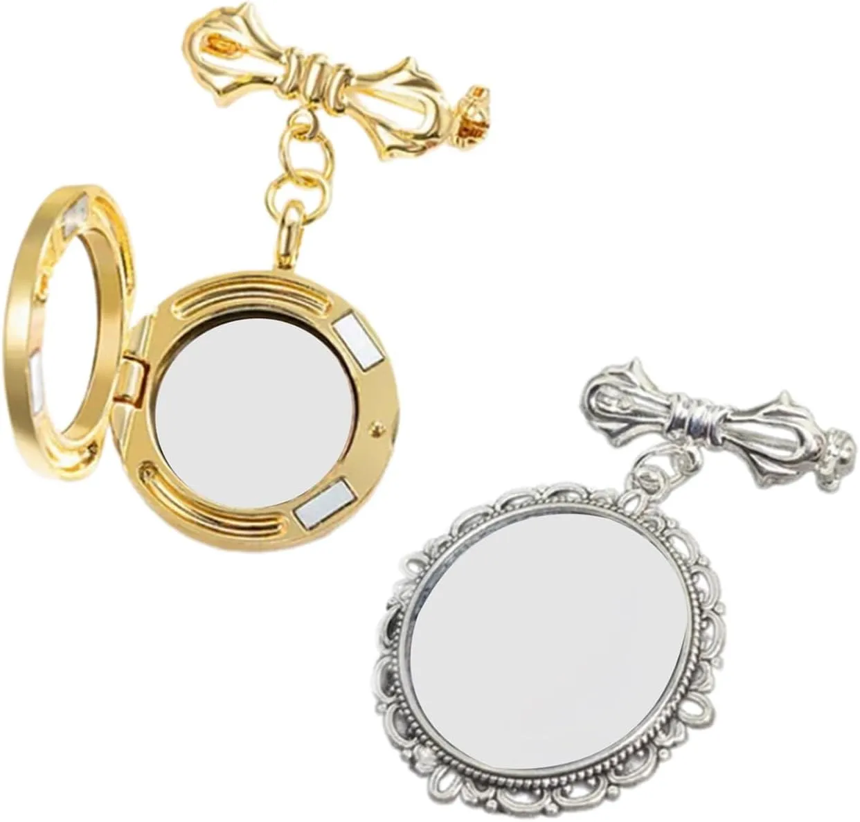 Customizable Wedding Picture Pin Photo Frame Lapel Pin Lacy Oval Shape Brooch Jewelry for Christmas