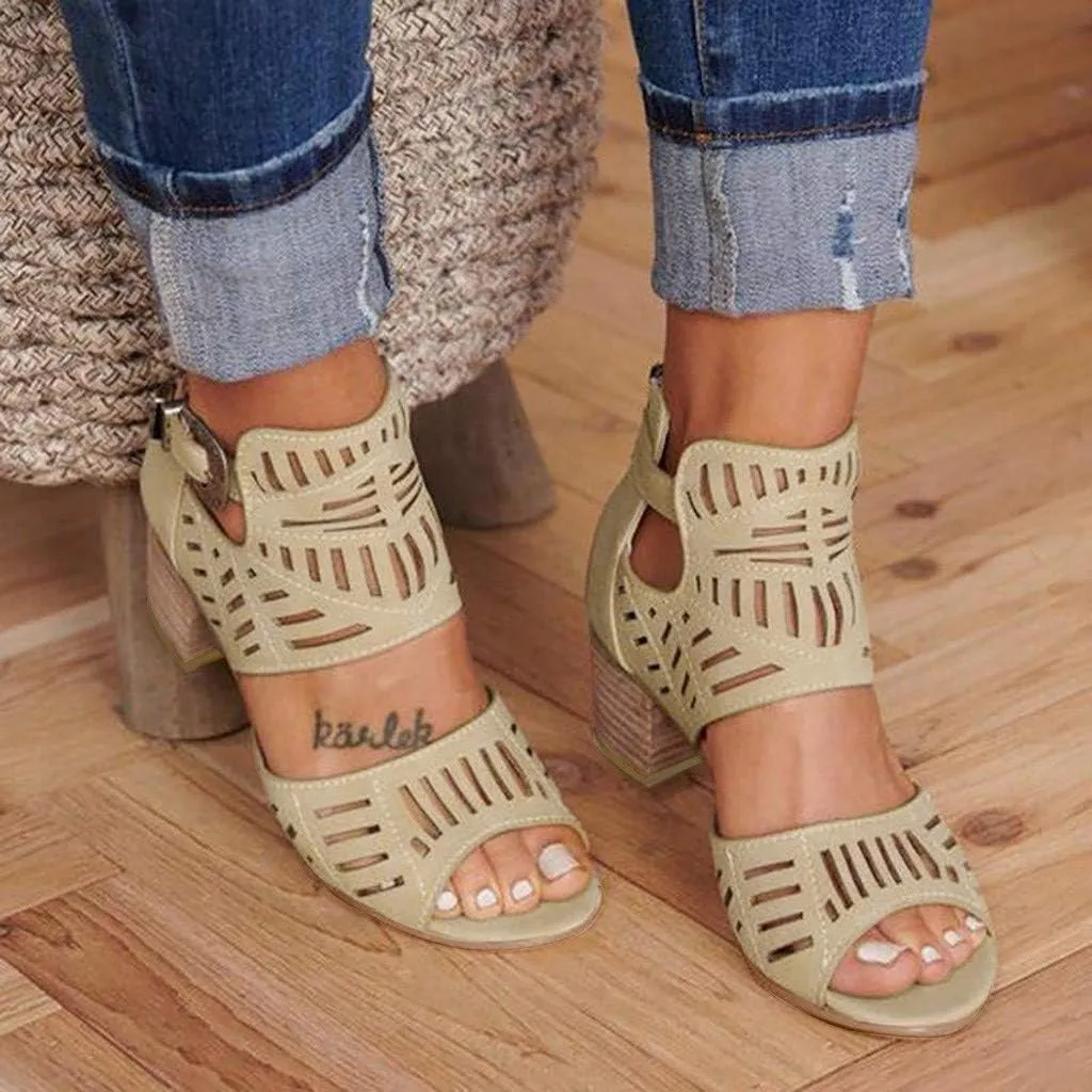 Dheva-C Orthopedic Sicandals for Women Dressy,Womens Flat Sandals Open Toe Slippers Flip Flop Shoes Summer Casual Ankle Buckle Strap Orthopedic Open Toe Sandals High Heel Sandal (b-Khaki, 5.5)