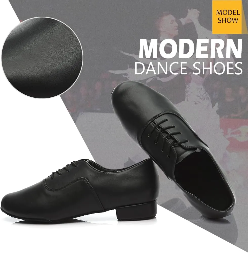 DKZSYIM Men's Latin Dance Shoes Professional Ballroom Tango Waltz Performance Standard Modern Dancing Shoes,Model Men Shoes