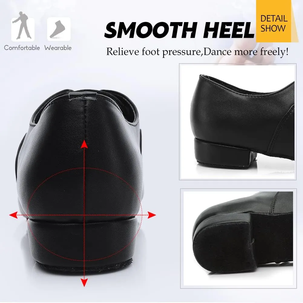 DKZSYIM Men's Latin Dance Shoes Professional Ballroom Tango Waltz Performance Standard Modern Dancing Shoes,Model Men Shoes