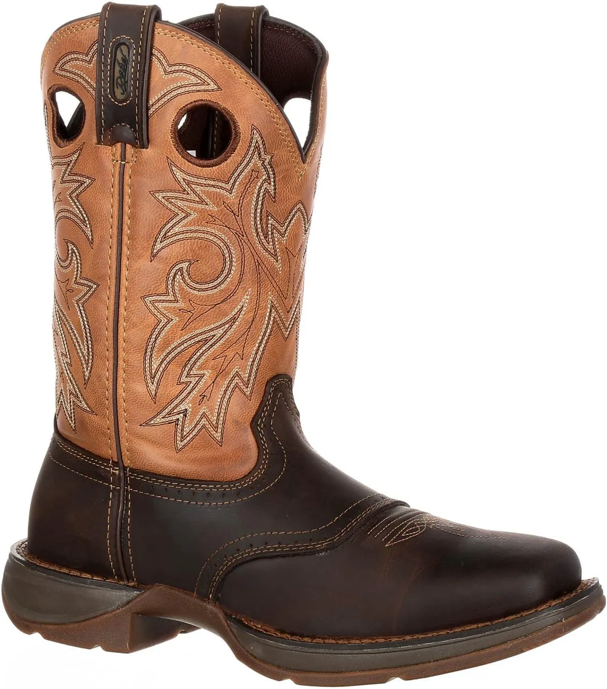 Durango Men's Rebel Waterproof Western Boot Steel Toe Brown 7 EE US