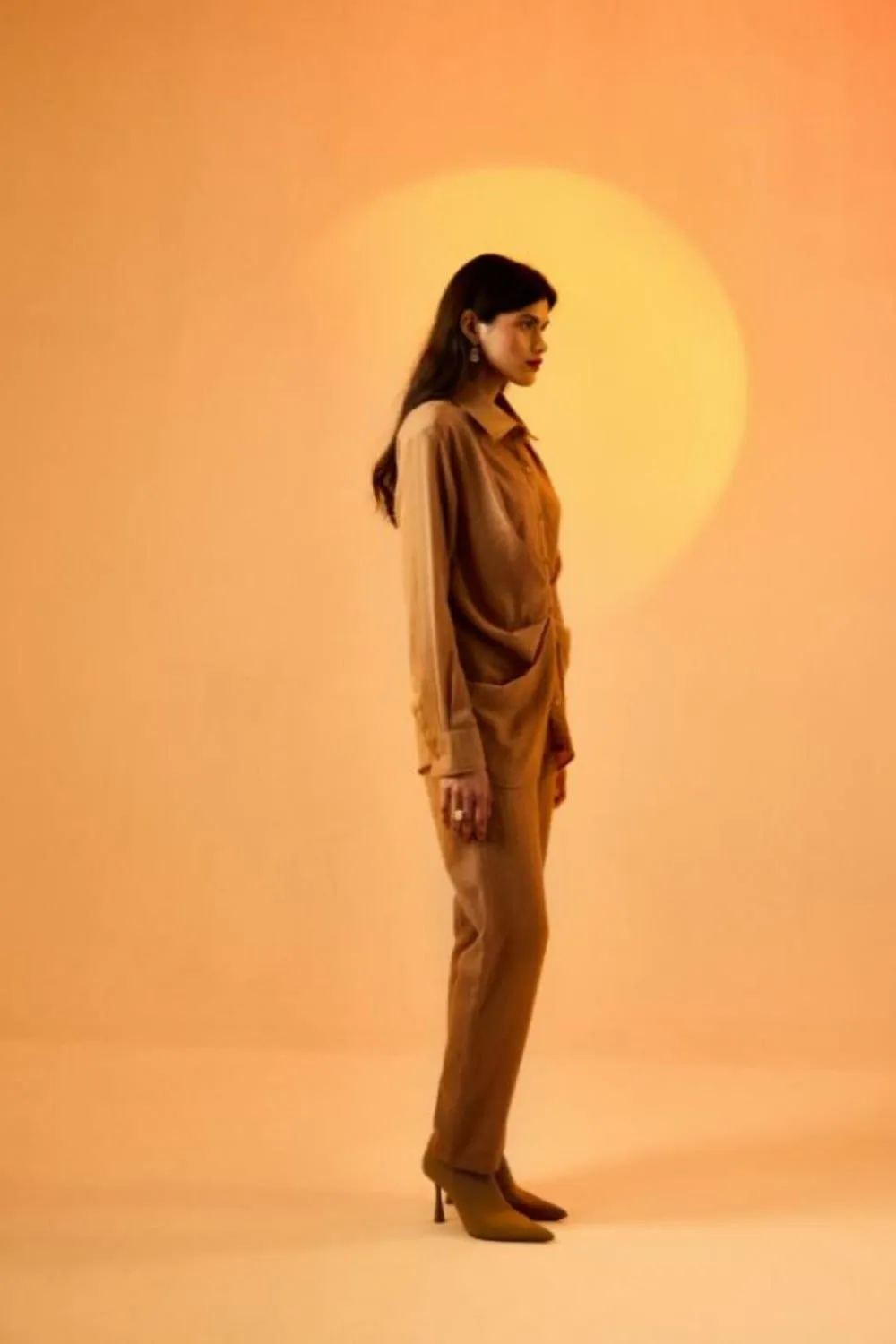 echo woolen cocoa top   pant set