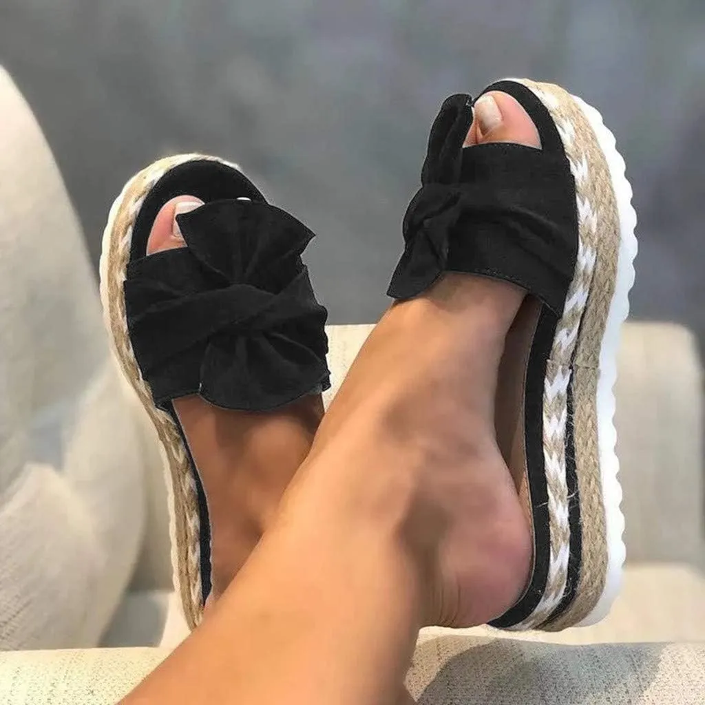 Eduavar Wedge Sandals for Women, Women's Sandals Summer Beach Sandals Floral Shoes Casual Ring Toe Flat Sandals
