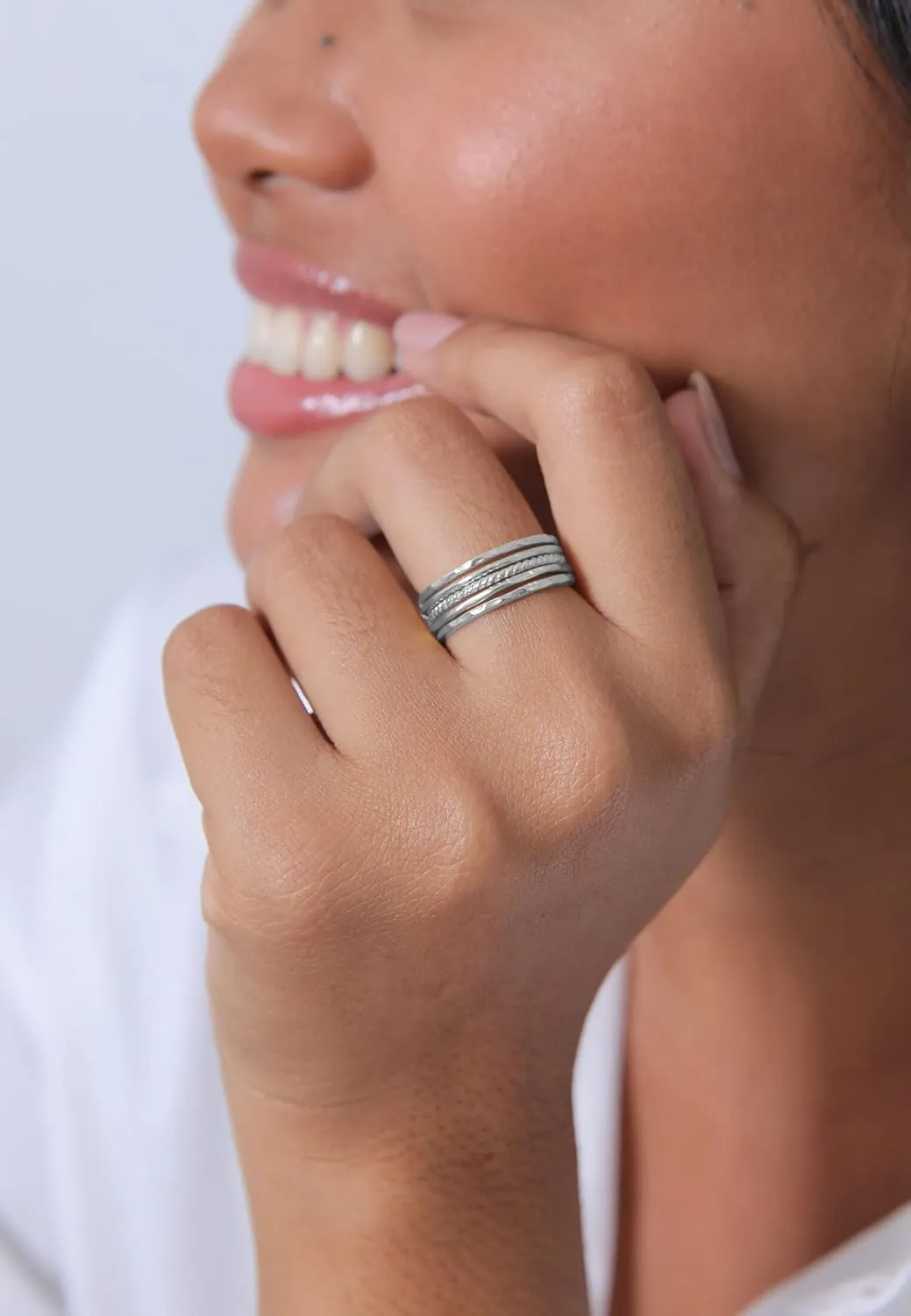 Elli Ladies Set Stacking Minimal Trend Blogger Basic in 925 Sterling Silver