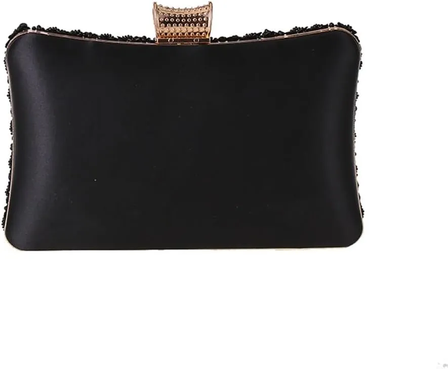 Evening Bag Clutch Bag Diamonds Banquet Dress Bag Hand Stitched Beaded Small Square Bag