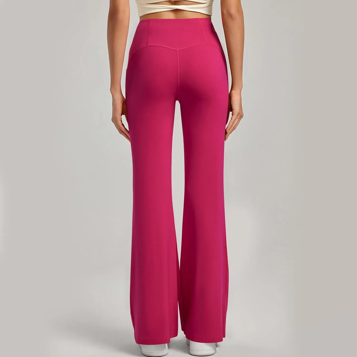 Flare Leggings for Women Cut Out Side High Waisted Bell Bottom Bootcut Yoga Pants Wide Leg Workout Leggings