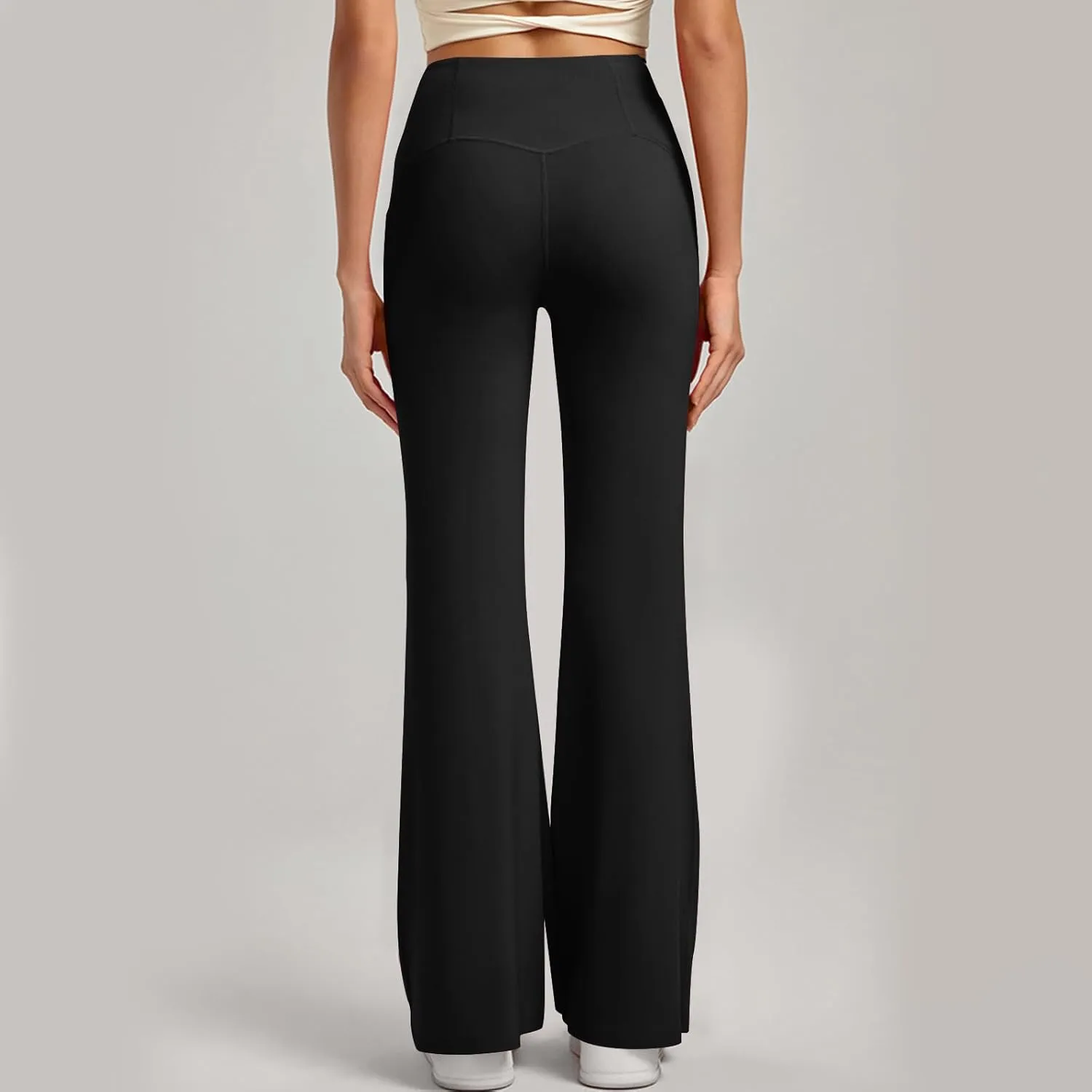 Flare Leggings for Women Cut Out Side High Waisted Bell Bottom Bootcut Yoga Pants Wide Leg Workout Leggings