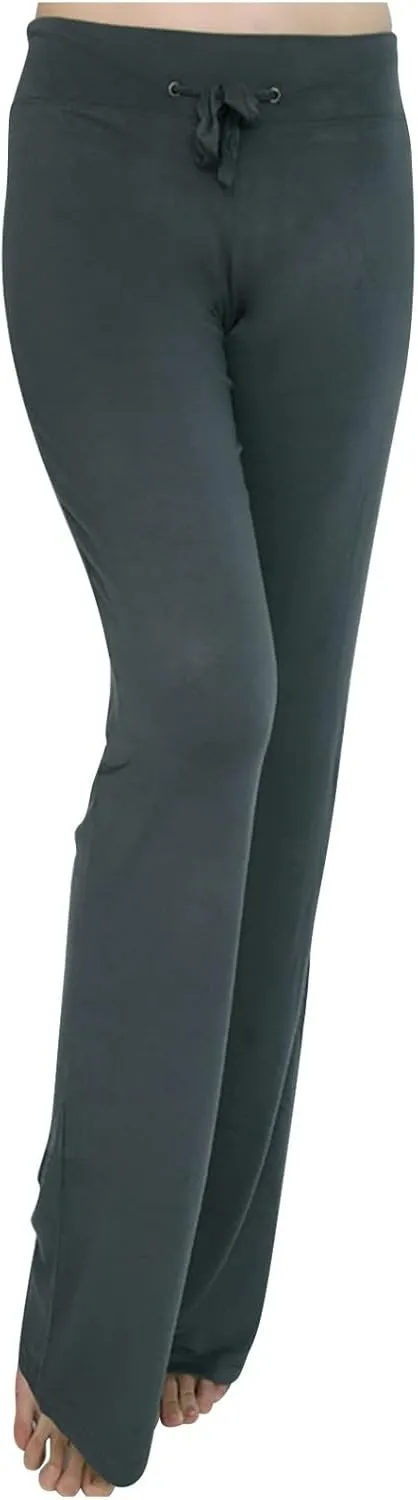 Flare Yoga Pants for Women Stretchy Soft Bootleg Workout Leggings Drawstring High Waisted Bell Bottom Trousers
