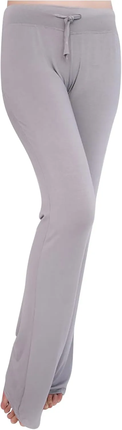 Flare Yoga Pants for Women Stretchy Soft Bootleg Workout Leggings Drawstring High Waisted Bell Bottom Trousers