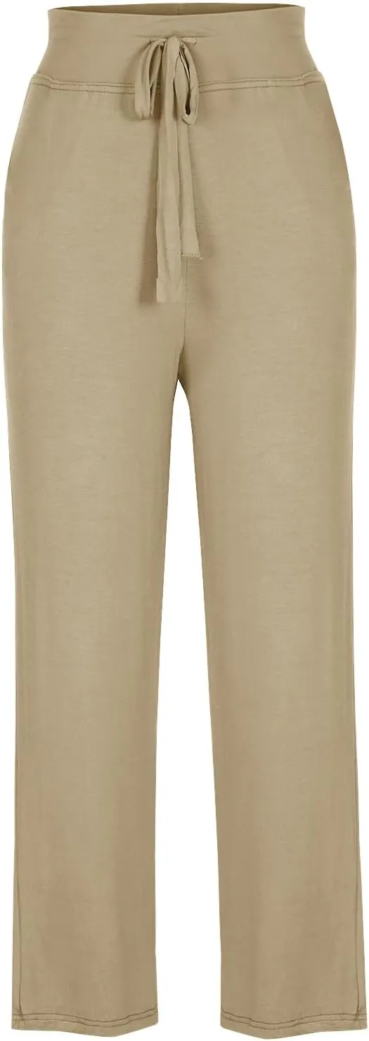 Flared Leggings for Women Drawstring High Waisted Flare Bootcut Yoga Pants Lounge Soft Wide Leg Pajama Pants