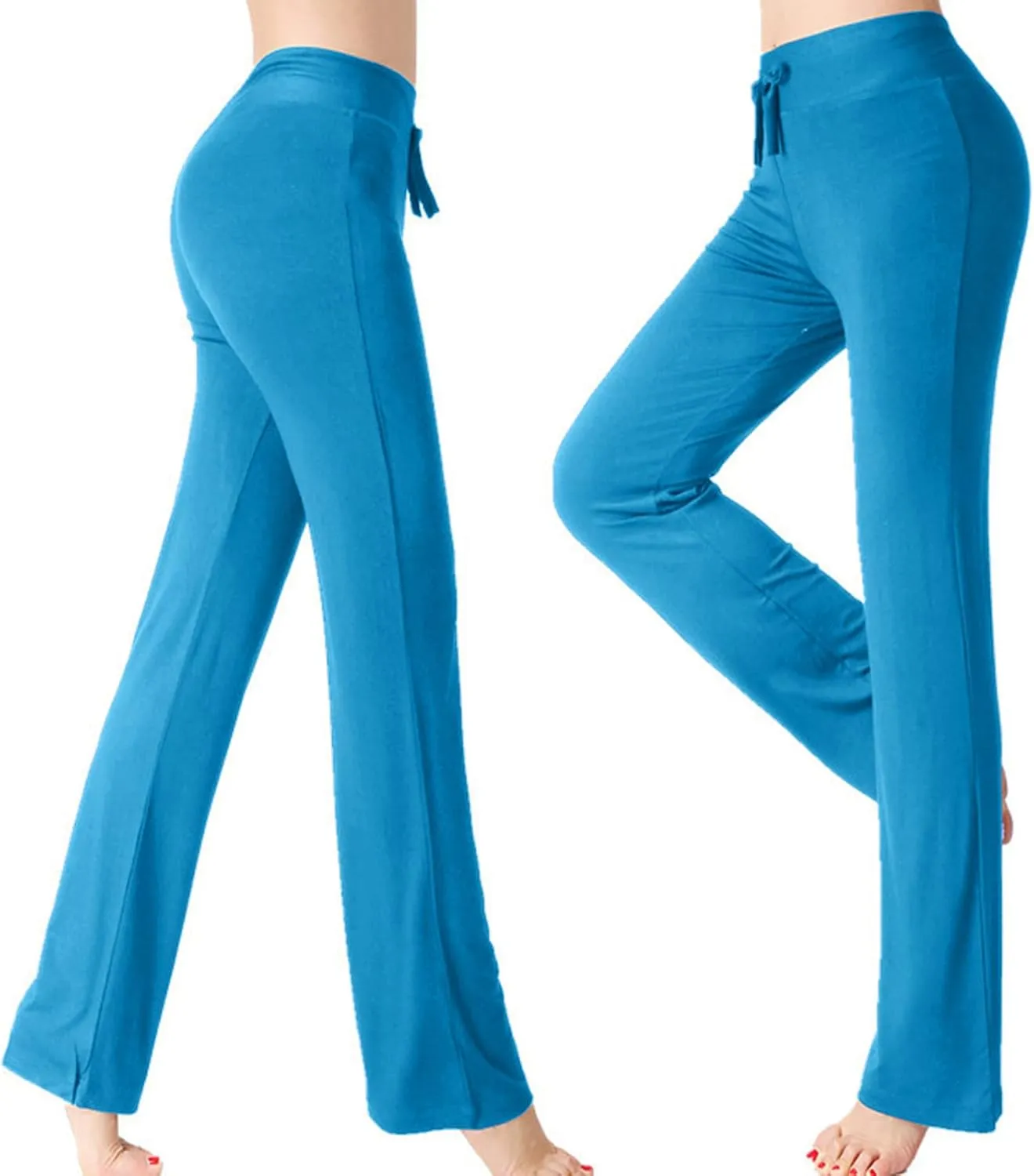 Flared Leggings for Women Drawstring High Waisted Flare Bootcut Yoga Pants Lounge Soft Wide Leg Pajama Pants