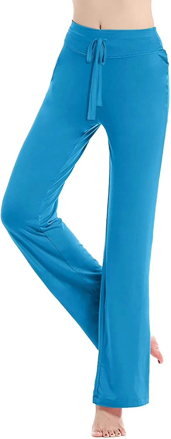 Flared Leggings for Women Drawstring High Waisted Flare Bootcut Yoga Pants Lounge Soft Wide Leg Pajama Pants