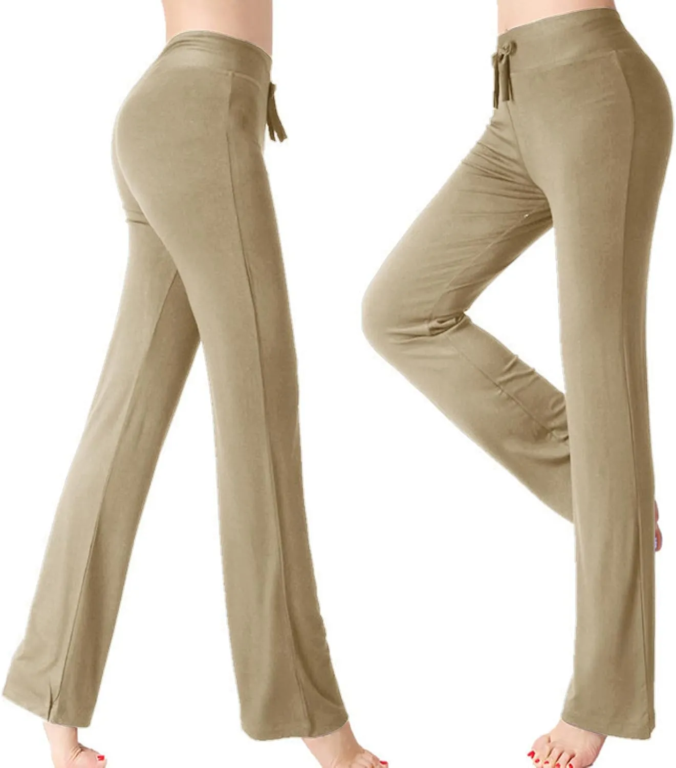 Flared Leggings for Women Drawstring High Waisted Flare Bootcut Yoga Pants Lounge Soft Wide Leg Pajama Pants