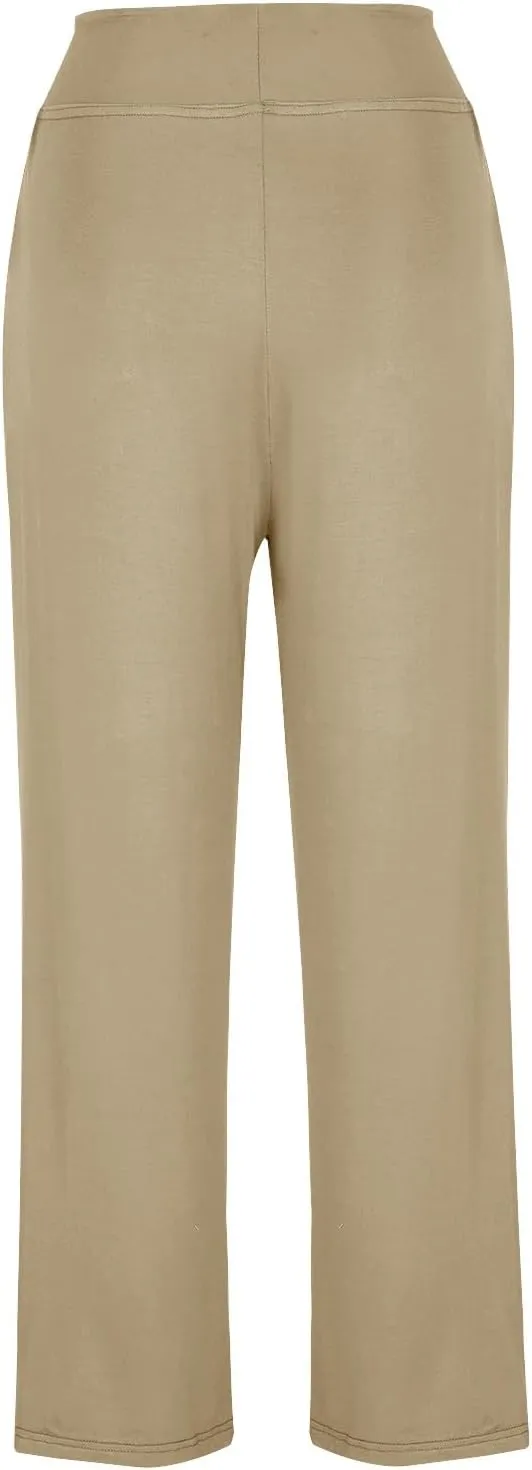 Flared Leggings for Women Drawstring High Waisted Flare Bootcut Yoga Pants Lounge Soft Wide Leg Pajama Pants