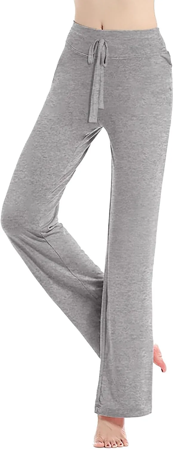 Flared Leggings for Women Drawstring High Waisted Flare Bootcut Yoga Pants Lounge Soft Wide Leg Pajama Pants