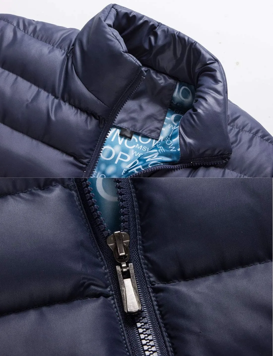 Flygo Men's Ultra Loft Quilted Puffer Jacket Warm Cotton Down Padded Coat Outwear