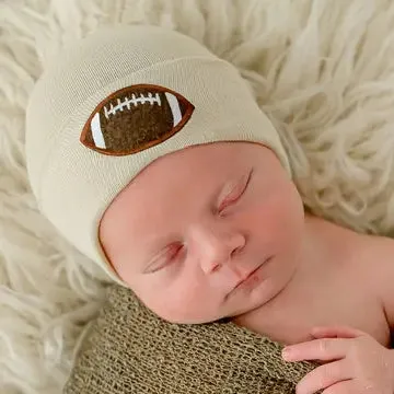 FOOTBALL Newborn Hospital Hat for Baby Boys: Newborn