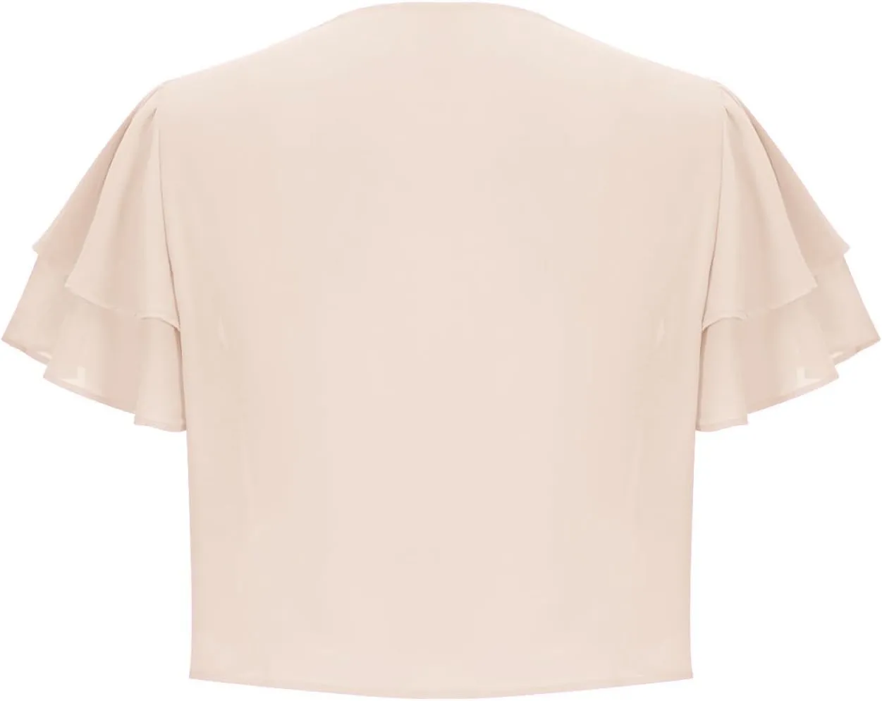 Formal Jacket for Evening Dresses Elegant Short Sleeve Shrug Cropped Bolero Open Front Chiffon Cardigan Blouses