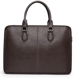 French Men's Briefcase Genuine Leather Business Computer Bag Cowhide Handbag ffor Commuting Travel Business