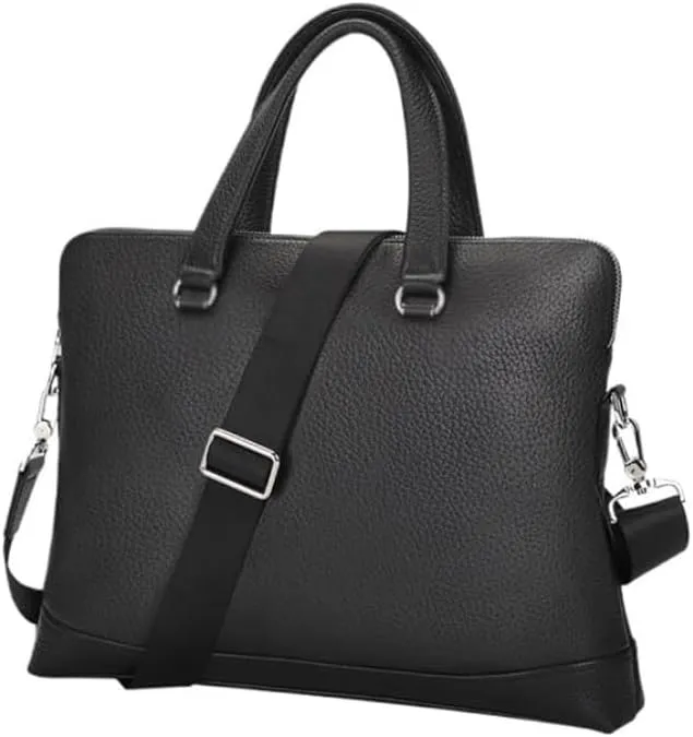 French Men's Briefcase Large Capacity Computer Business Bag Shoulder Messenger Bag ffor Commuting Travel Business