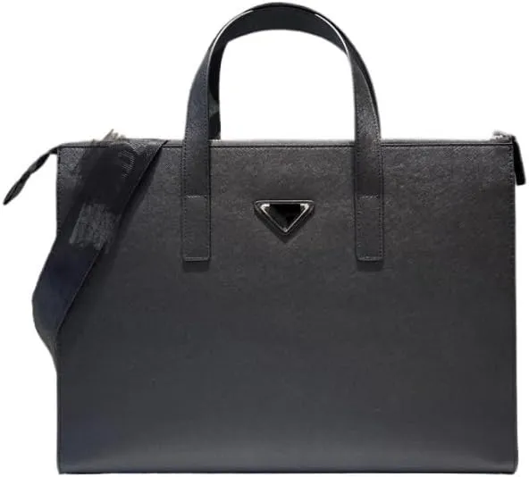 French Men's Crossbody Briefcase Business Handbag Genuine Leather Handbag ffor Commuting Travel Business