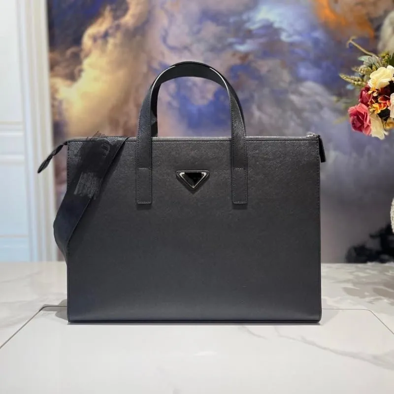 French Men's Crossbody Briefcase Business Handbag Genuine Leather Handbag ffor Commuting Travel Business