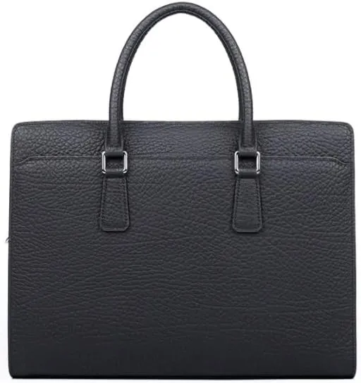 French Men's Simple Business Travel Briefcase Genuine Leather Computer Bag ffor Commuting Travel Business