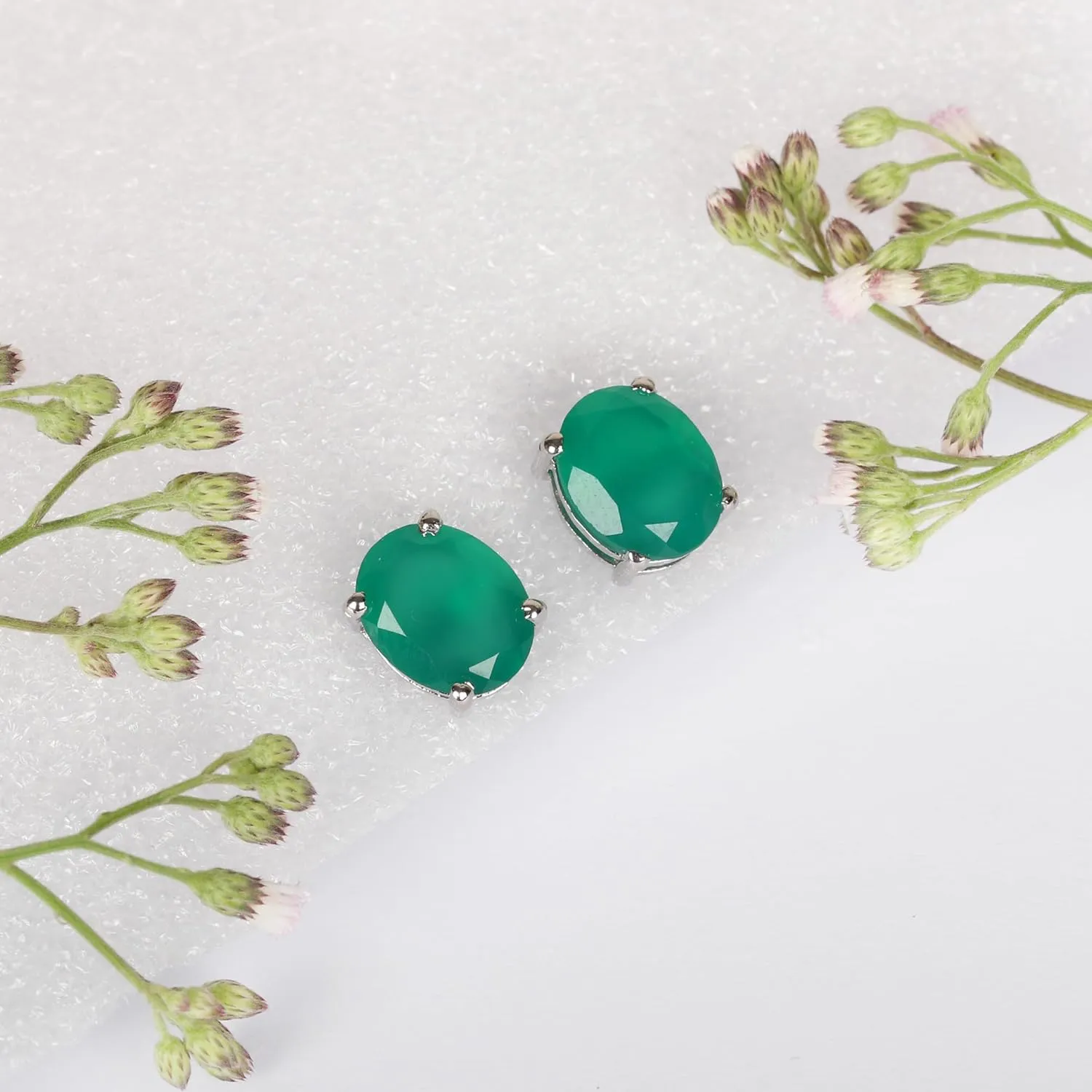GEMHUB Womens Sterling Silver Earrings 2.15-8.85 Carat Natural Gemstone Earrings Stud Earrings for Women