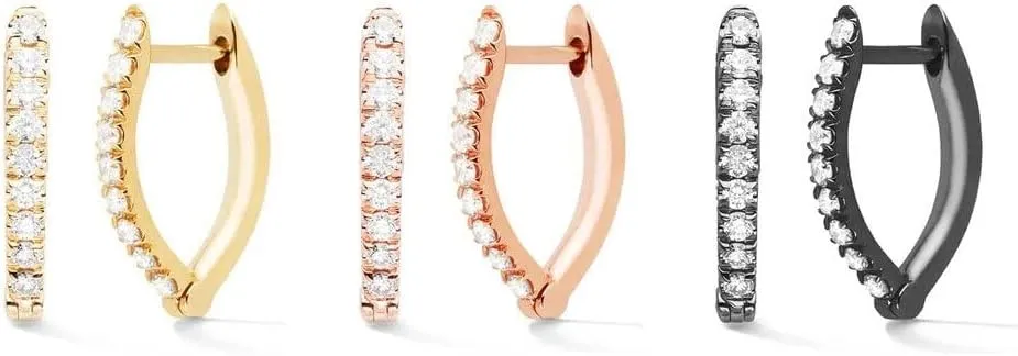 Geometric Minimal Minimalist Mini Small Multi Piercing Small Oval Hoop Earring