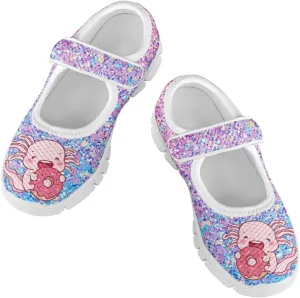 Girls Axolotl Mary Jane Dress Shoes Ballet Princess Flats Party Wedding School Shoes for Kids