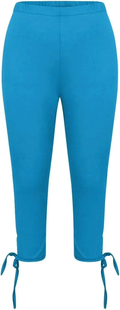 Girls Cropped Leggings Lace Bottoms Trim Yoga Capris Leggings Stretchy High Waist Skinny Tights Pants for Teen Kids