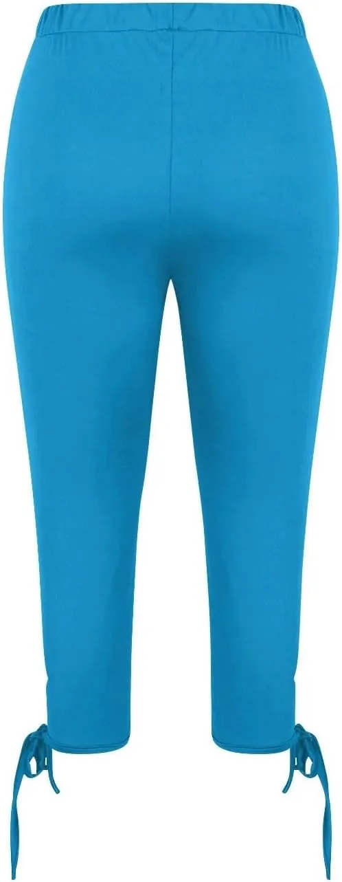 Girls Cropped Leggings Lace Bottoms Trim Yoga Capris Leggings Stretchy High Waist Skinny Tights Pants for Teen Kids