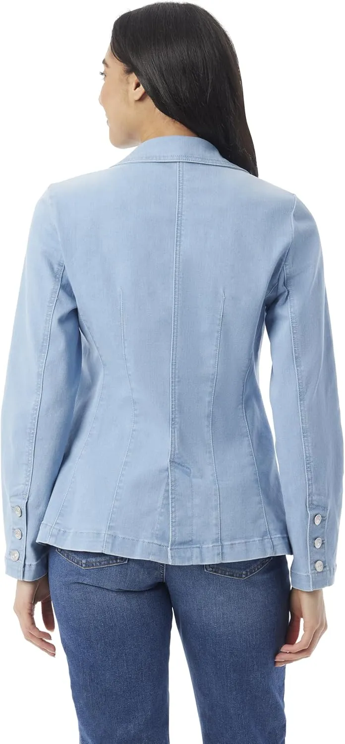 Gloria Vanderbilt Women's Single Button Front Fitted Blazer Standard