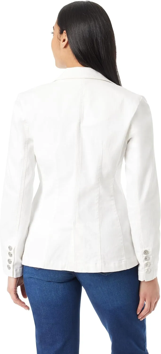 Gloria Vanderbilt Women's Single Button Front Fitted Blazer Standard