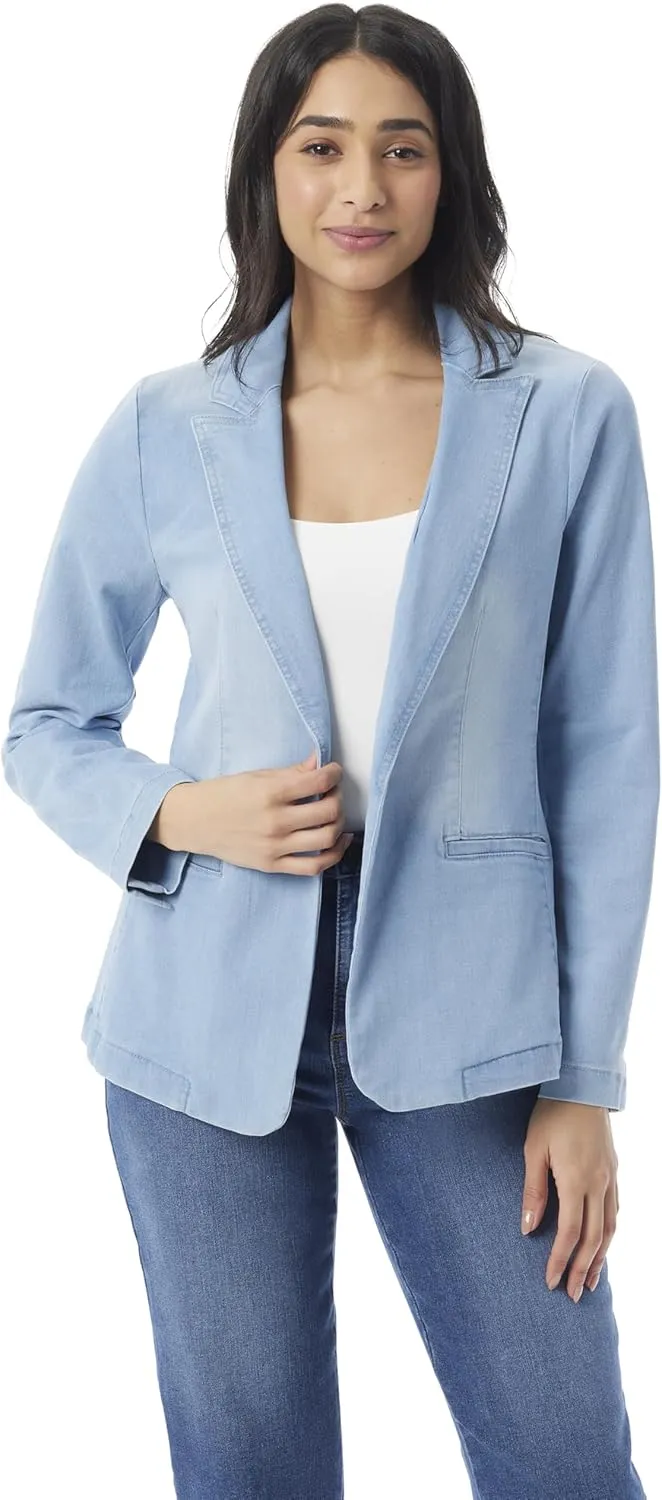 Gloria Vanderbilt Women's Single Button Front Fitted Blazer Standard