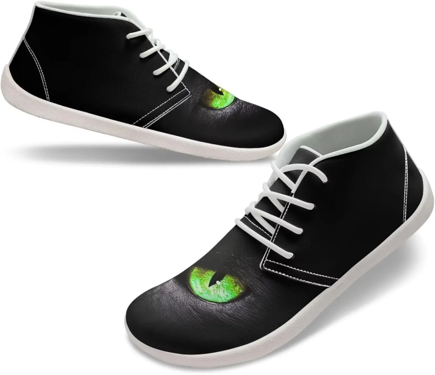 GOSTONG Men's Barefoot Wide Toe Box Shoes Lightweight Walking Flats Shoe Non Slip Zero Drop Outdoor Casual Work Sneakers White Sole Size 5-14