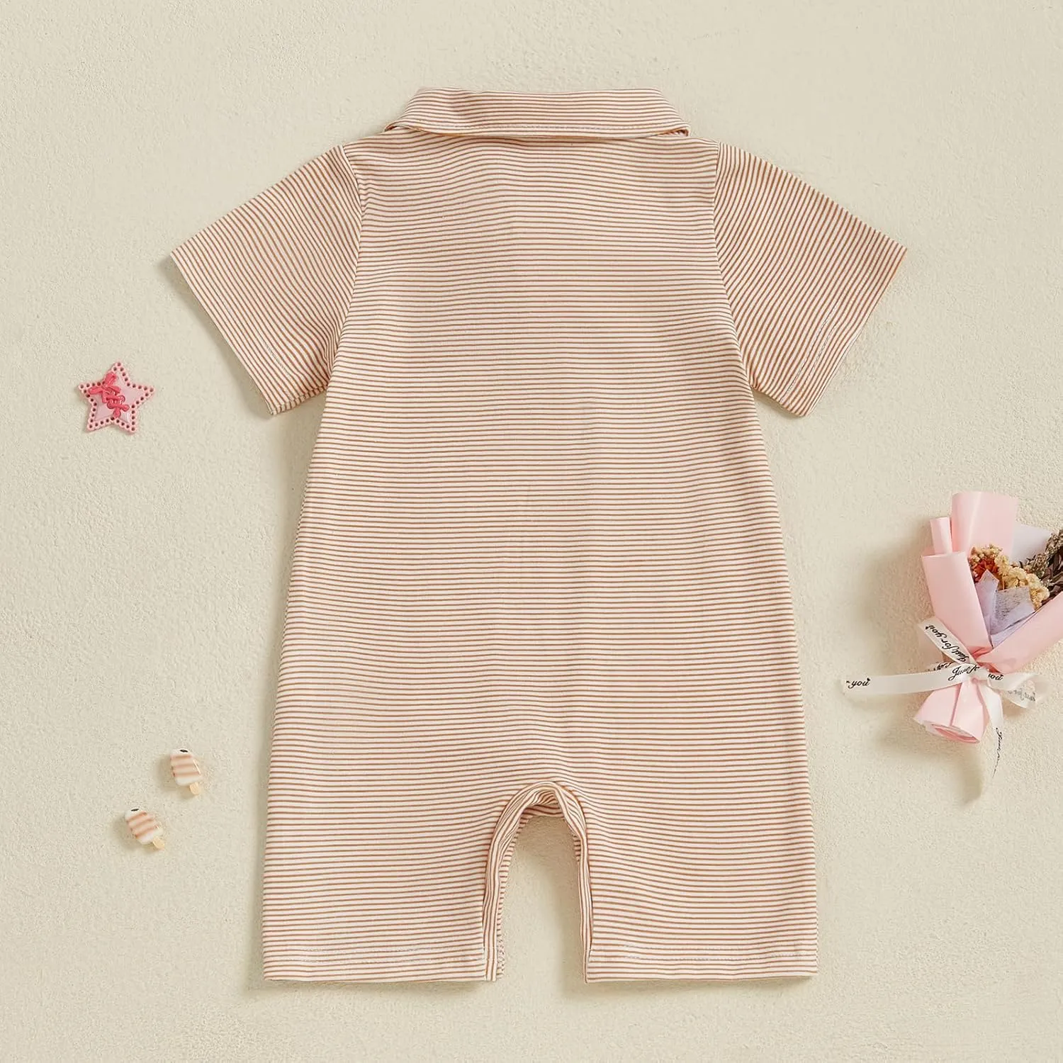 Gueuusu Country Baby Boy Outfit Newborn Western Romper Cowboy Boots Embroidery Striped Collared Bodysuit Infant Clothes