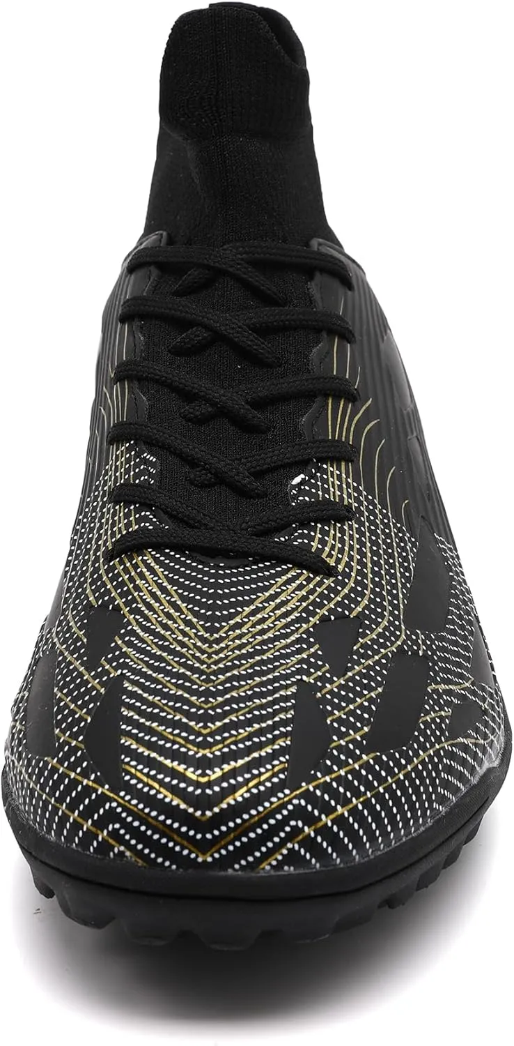 HaloTeam Men's Soccer Shoes Cleats Professional High-Top Breathable Athletic Football Boots for Outdoor Indoor TF/AG 3US-11US