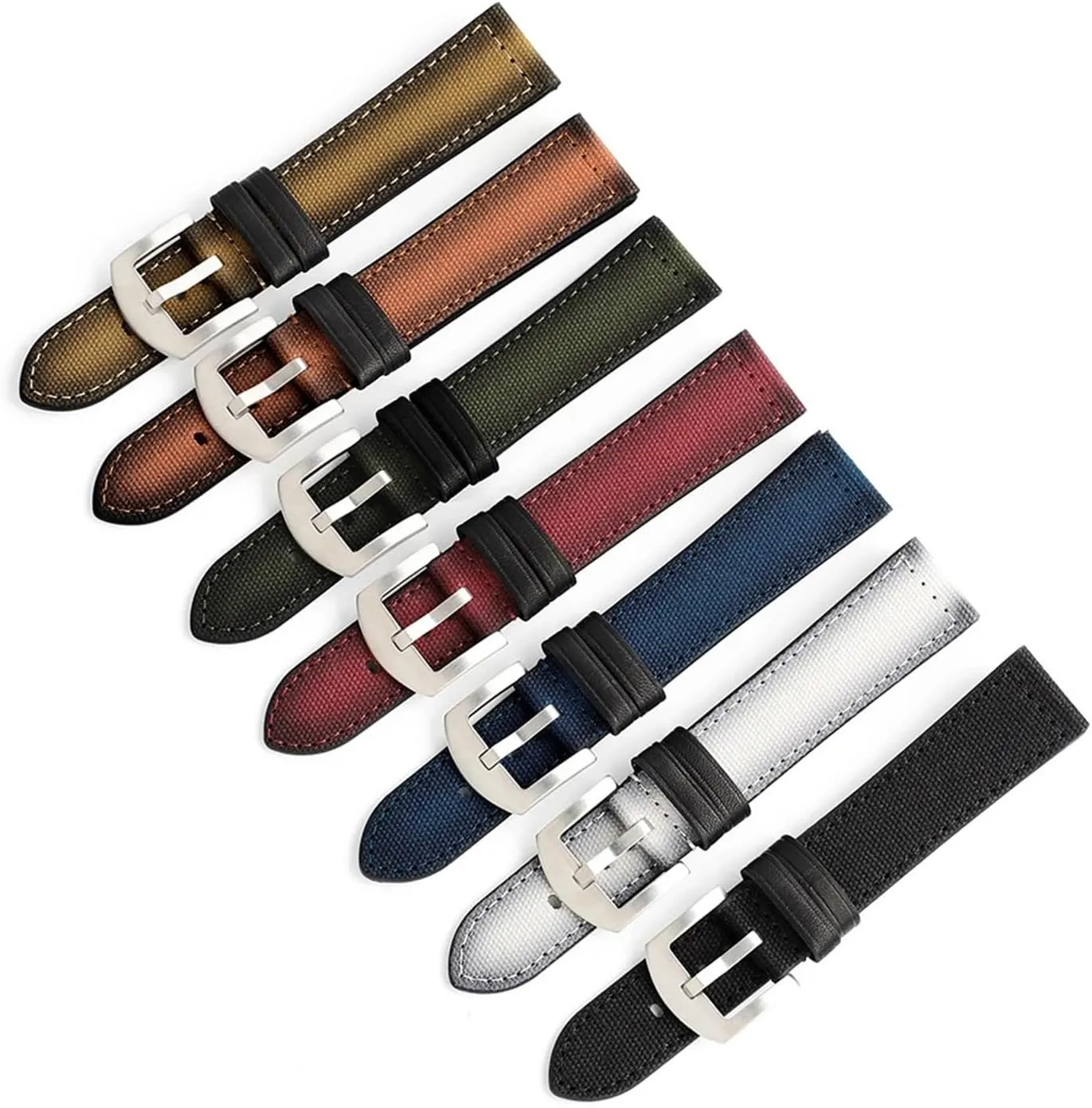 Handmade Nylon Canvas Watch Band Woven Soft Belt Bracelet for Men Women Sport Wrist Band Strap