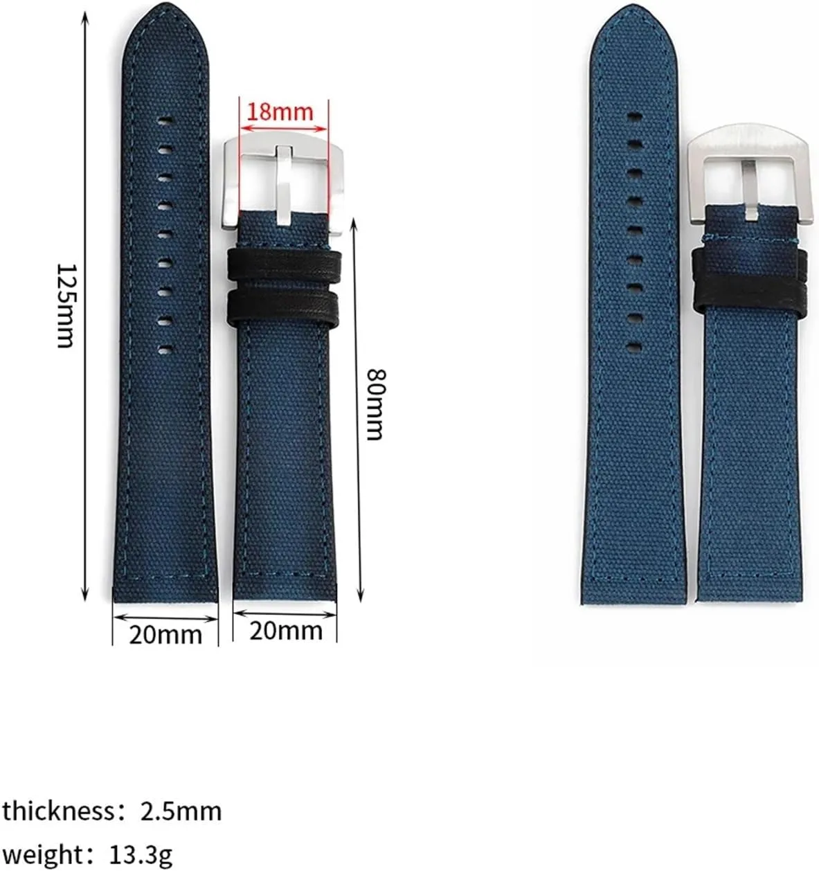 Handmade Nylon Canvas Watch Band Woven Soft Belt Bracelet for Men Women Sport Wrist Band Strap