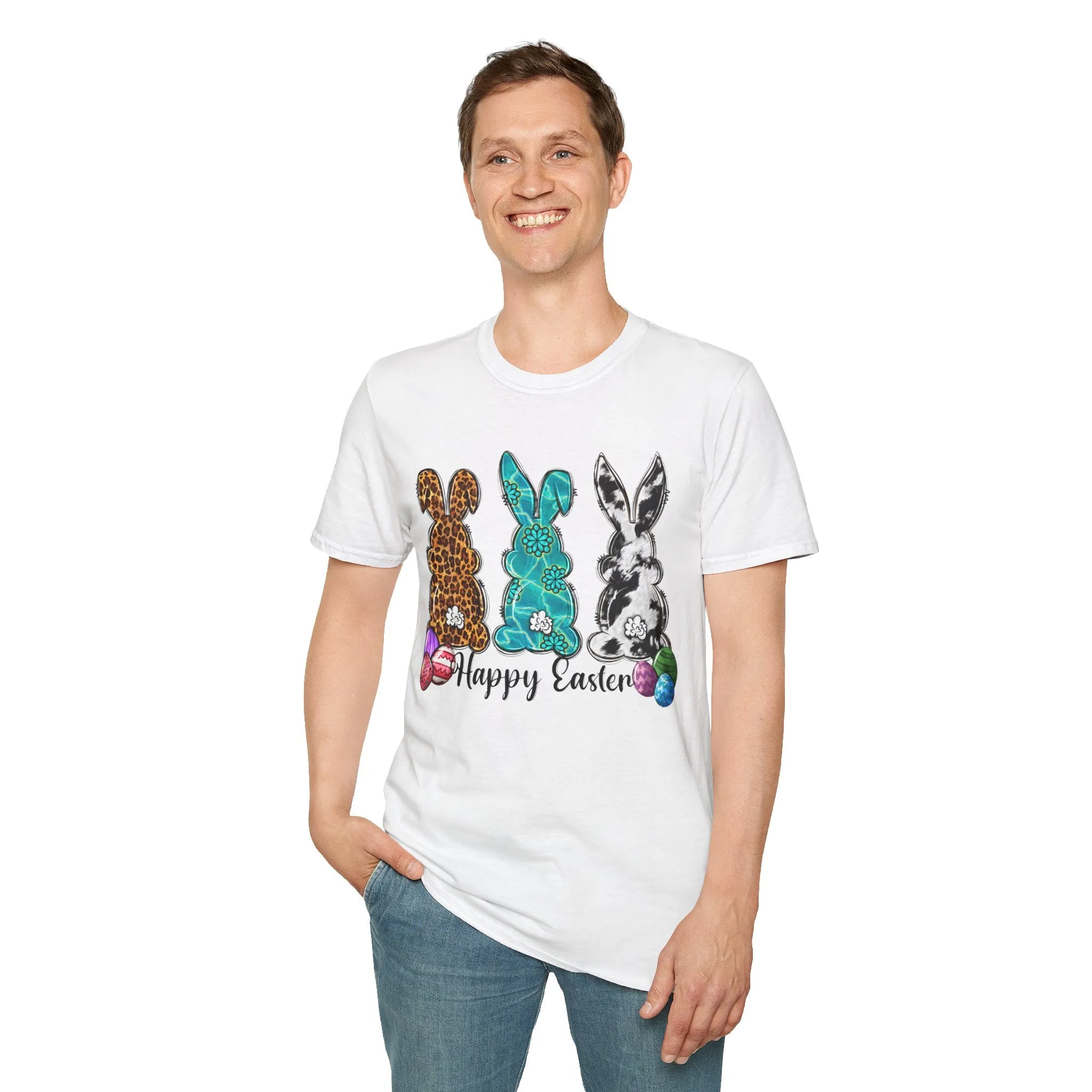 Happy Easter Bunny Unisex Softstyle T-Shirt