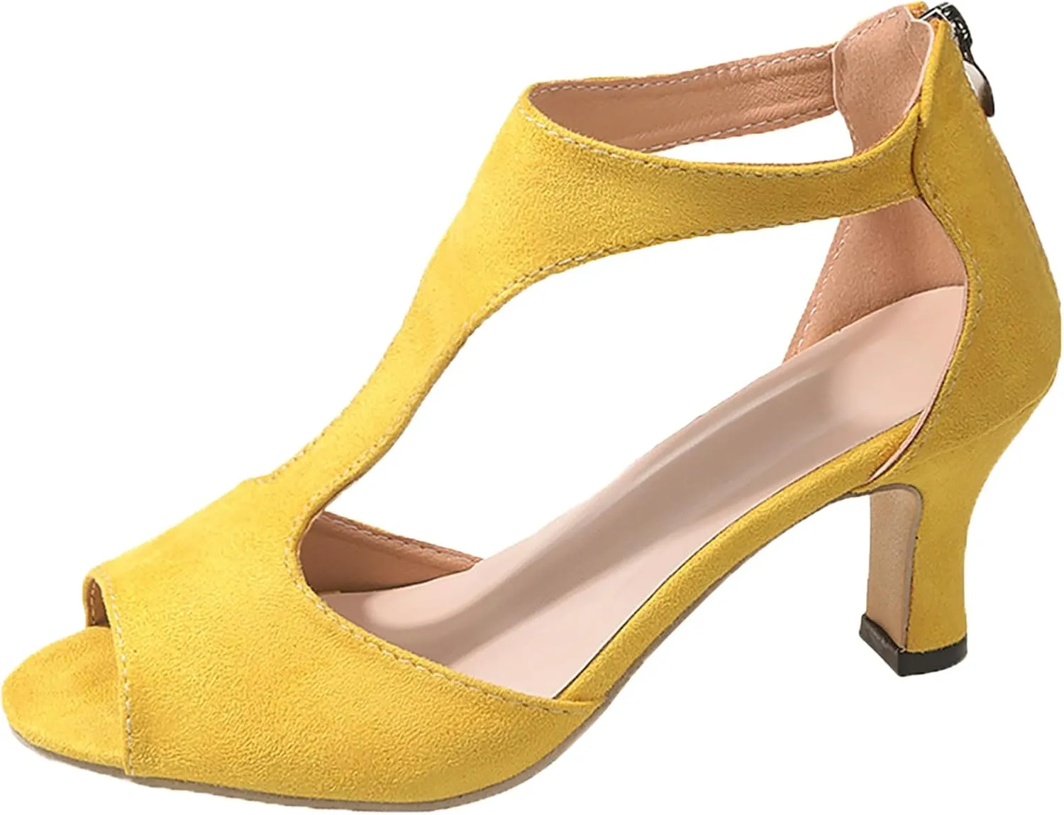 Heels for Women Orthopedic Leather Open Toe Dressy High Heel Sandals Casual Orthotic Pumps Fish Mouth Shoes
